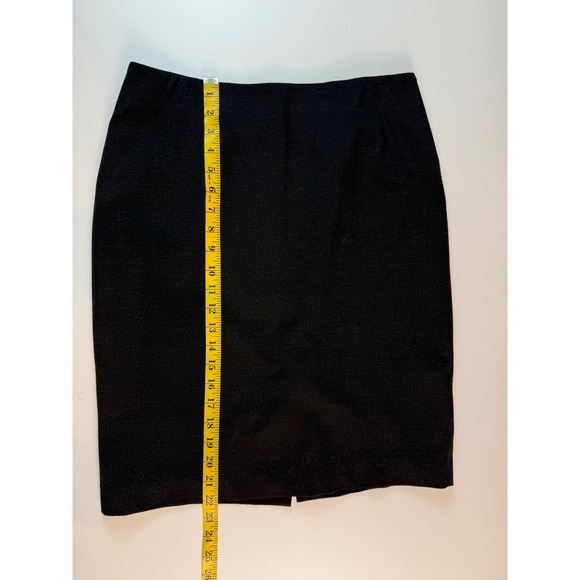 Ann Taylor Charcoal Grey Skirt Suit Set Wide Lapel Blazer Pencil Skirt Size 8 - Picture 11 of 12